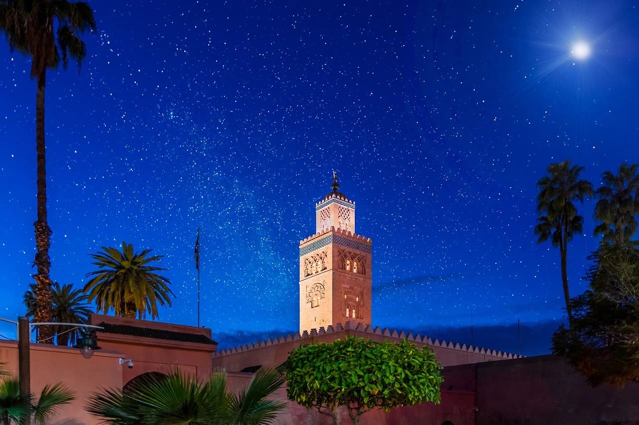Vue de Marrakech (Jemaa El Fna, Koutoubia)